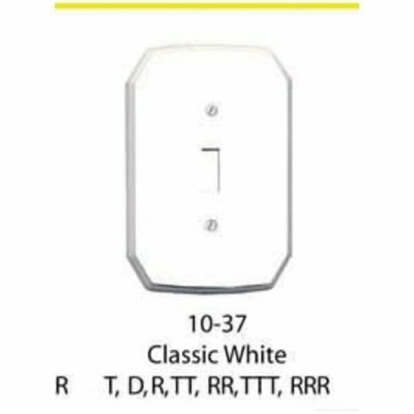 Atron Electro Atron Wallplate, 2-Gang, Plastic, White 1037TT
